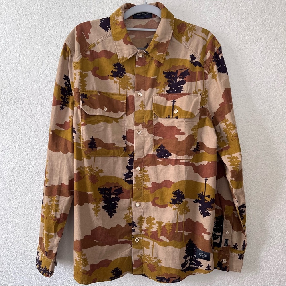 Scotch & Soda Men’s Outdoor-inspired Corduroy Button Down Shirt Size Medium